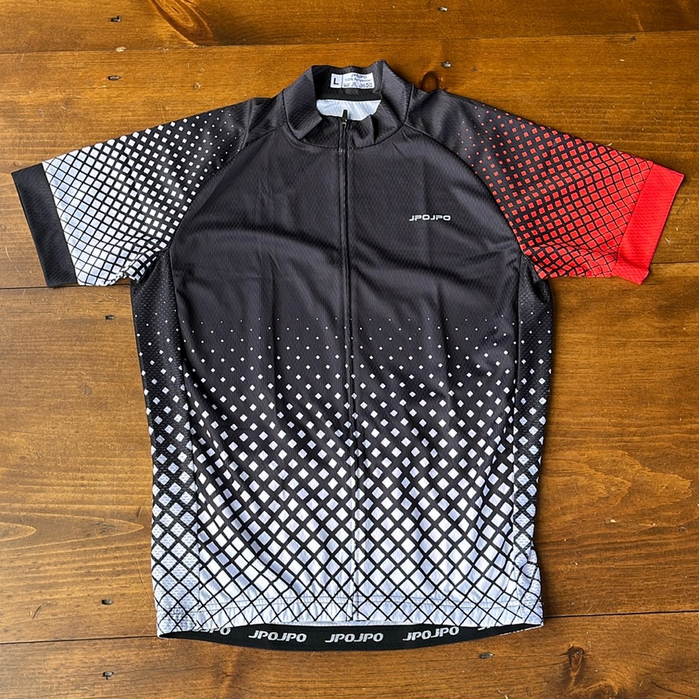 JPOJPO Cycling Zipper Bike Shirt - Sz L